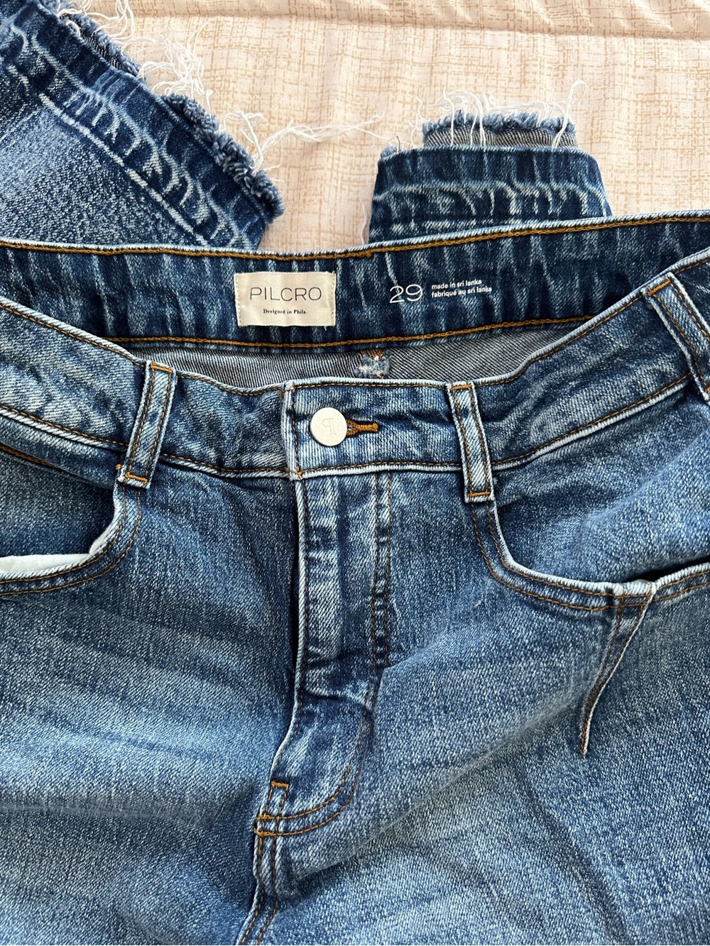 Anthropologie Pilcro the Darian 70s paneled wide leg flare jeans size 29 - Picture 7 of 7